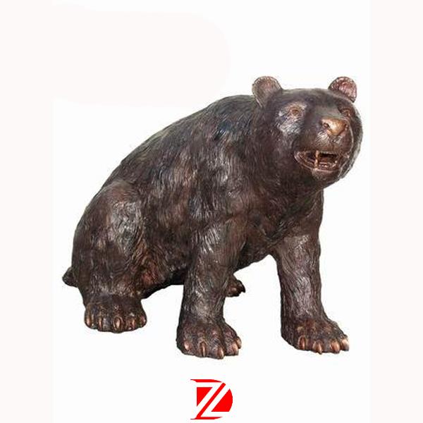 Life size cast  bronze bear sculpture